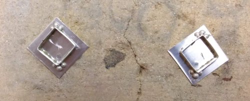 Judy Larson's Cobblestone Cab Earrings - , Metalwork, Sawing, Saw, Wire Saw, Butane Torch, Soldering, Solder, Use medium paste solder 